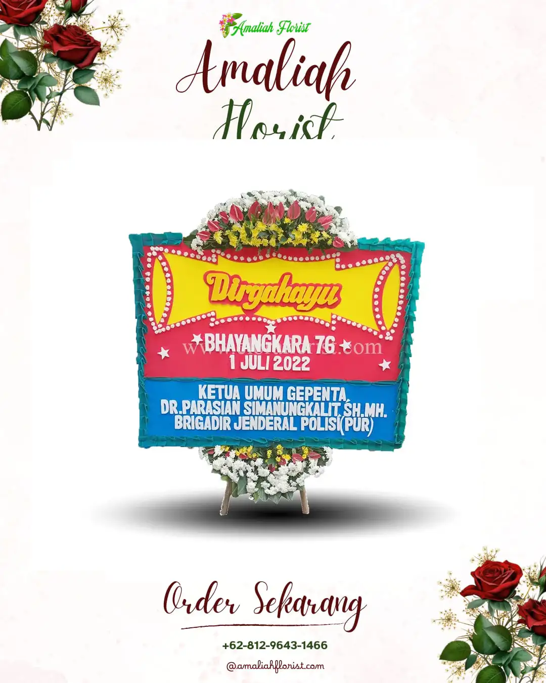 Papan Bunga HUT Ulang Tahun Depati Tujuh
